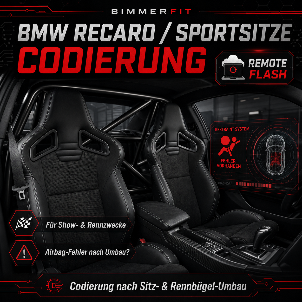 BMW Recaro Sitze / Sportsitze & Rennbügel Codierung Remote
