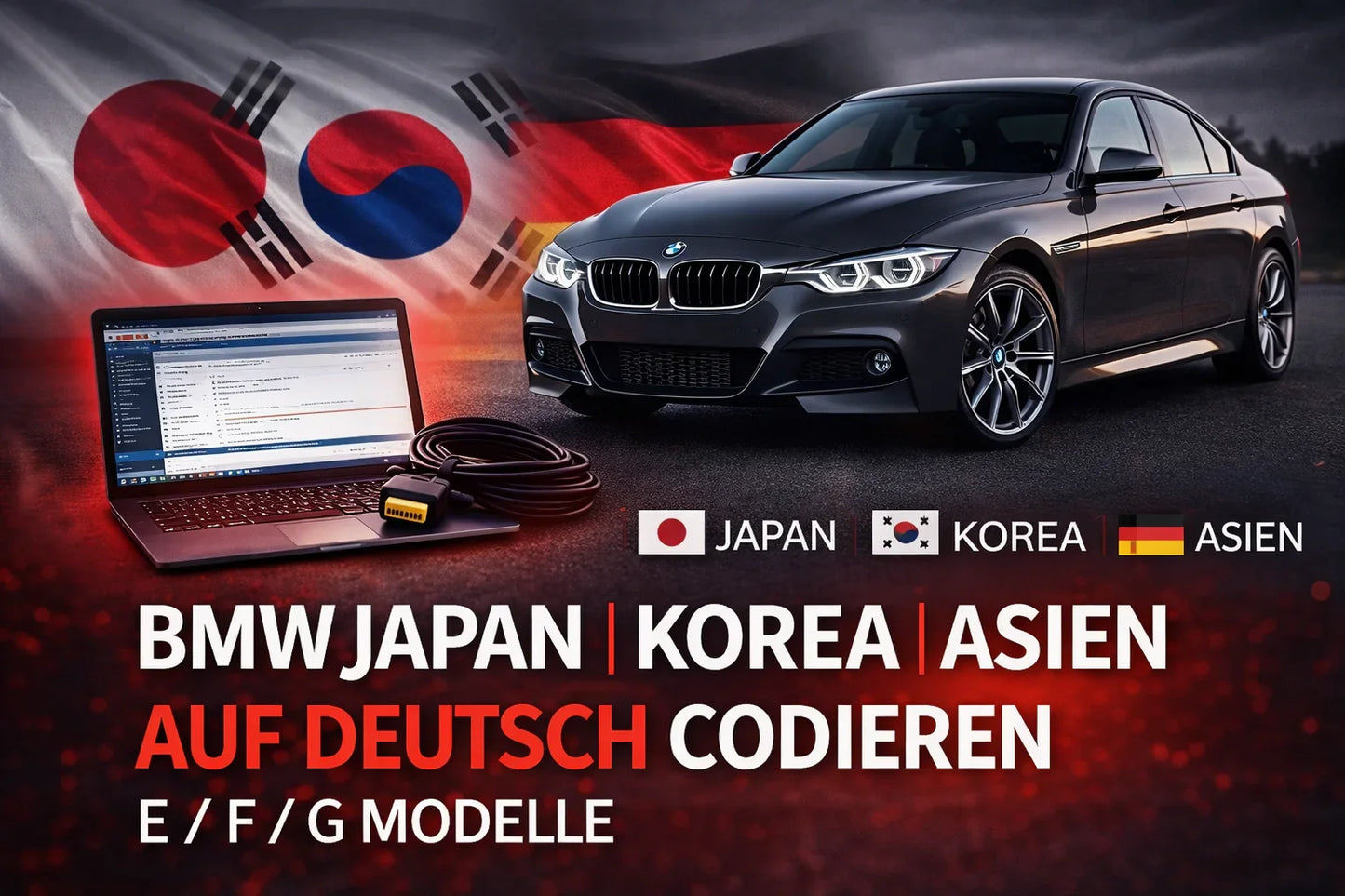 🇯🇵 🇰🇷 ➡️🇩🇪 BMW Japan Korea Asien auf Deutsch codieren (E, F & G Modelle)