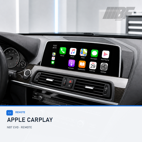 BMW Innenraum mit Apple CarPlay auf dem zentralen Display