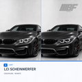 Vergleich serienmäßiger und LCI-Scheinwerfer am BMW
