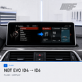 Realistischer Vergleich des NBT EVO ID4 Listenmenüs mit dem ID6 Kachelmenü