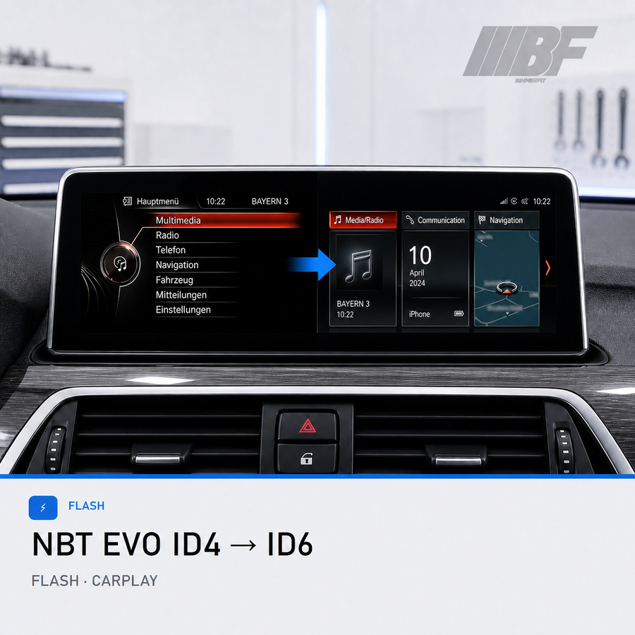 BMW NBT EVO ID4 → ID6 Flash & Apple CarPlay Freischaltung