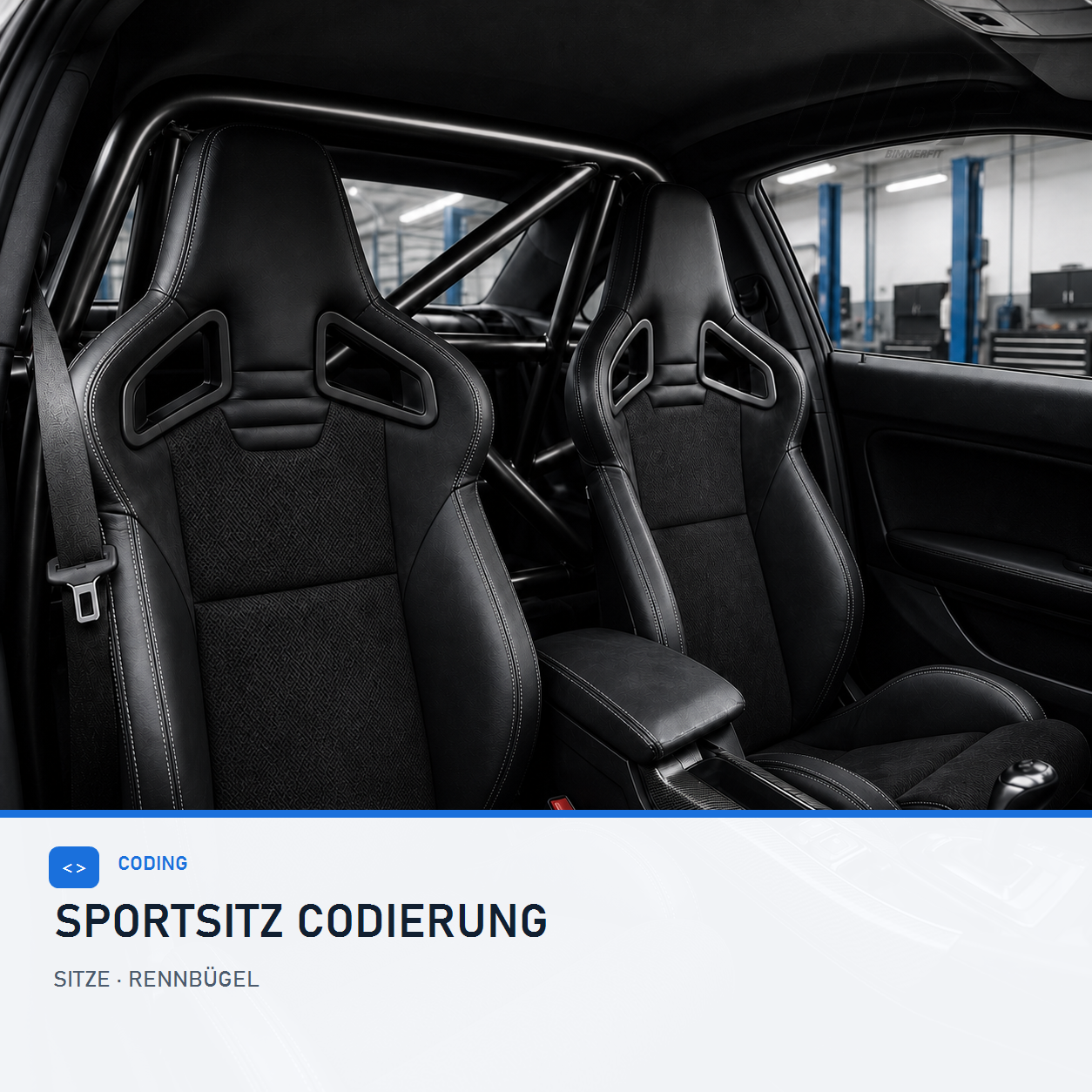 BMW Innenraum mit Sportsitzen und Rennbügel
