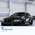 Black BMW M3 E92 in a bright workshop studio with Bimmerfit logo and black-and-white side graphics